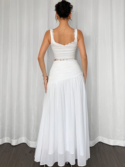 Jupe Lin Femme Plissée – Coupe Fluide & Taille Élastique | Élégance Estivale Bohème