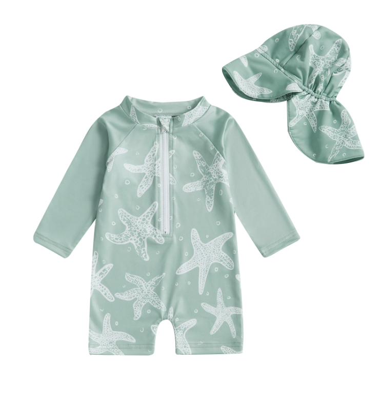 Maillot de Bain Anti-UV Bébé Motif Tortues UPF50+