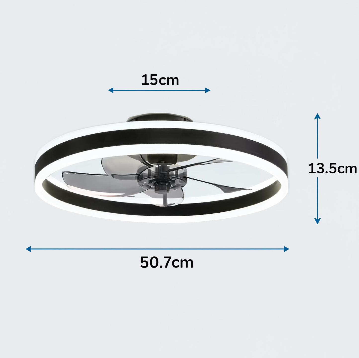 Plafonnier LED Ventilateur – dimensions 50,7 cm