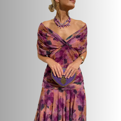 Robe Longue Épaules Dénudées - Violet