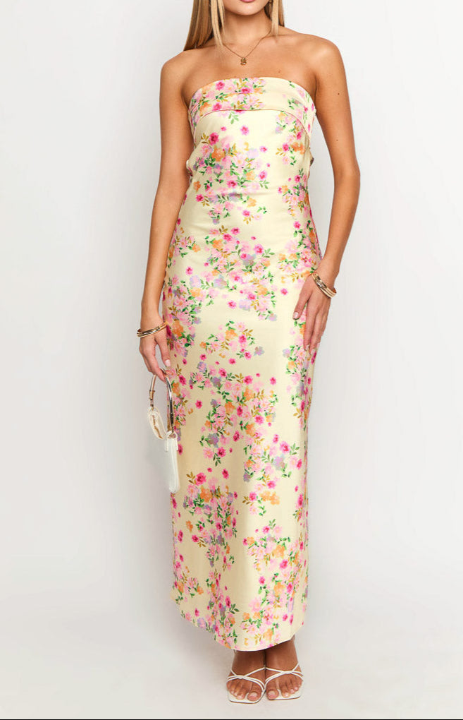 Robe Longue Fleurie Femme – Imprimé Bloom & Coupe Fluide, Élégance Bohème Été