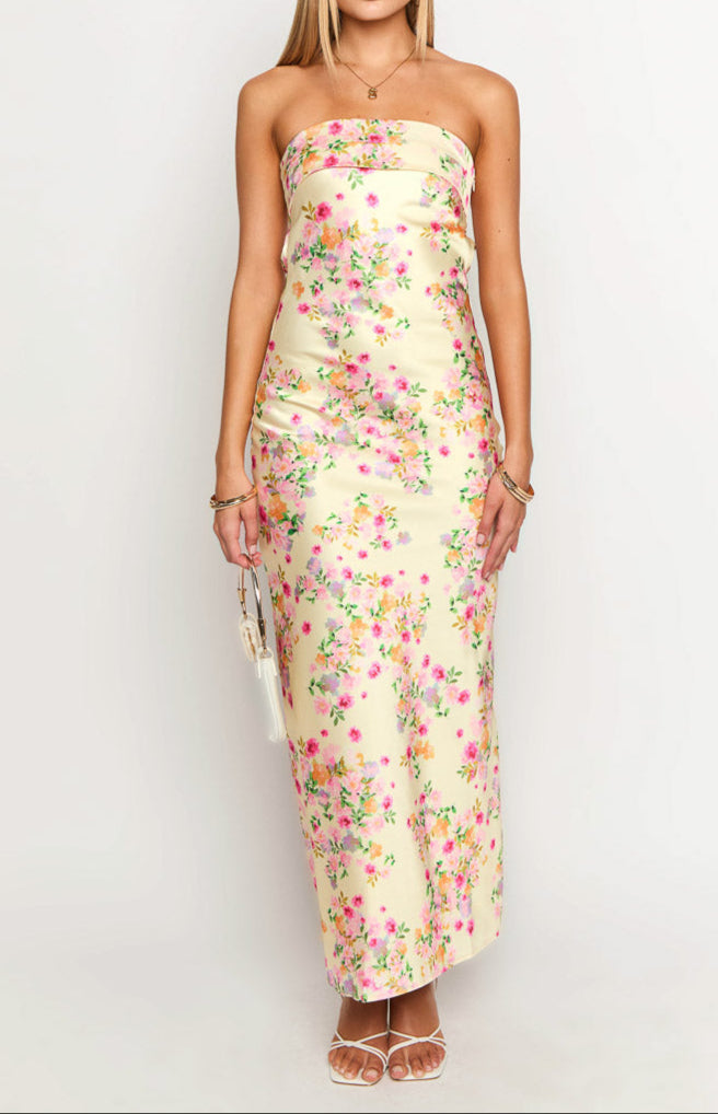 Robe Longue Fleurie Femme – Imprimé Bloom & Coupe Fluide, Élégance Bohème Été