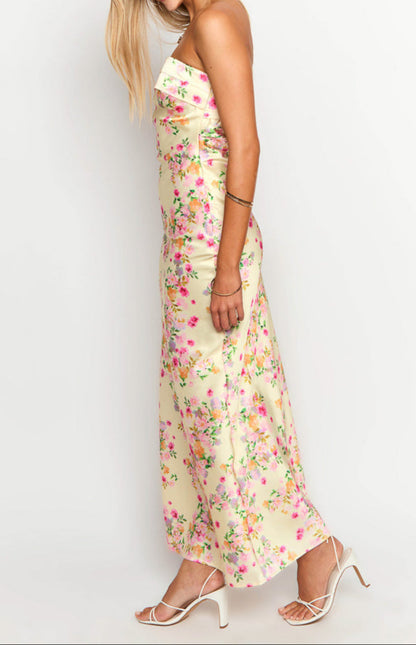 Robe Longue Fleurie Femme – Imprimé Bloom & Coupe Fluide, Élégance Bohème Été