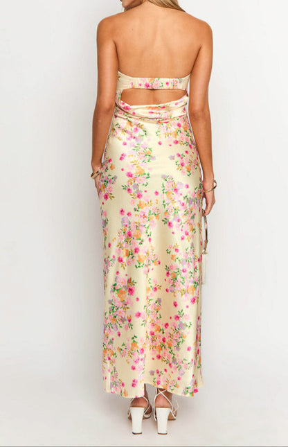 Robe Longue Fleurie Femme – Imprimé Bloom & Coupe Fluide, Élégance Bohème Été
