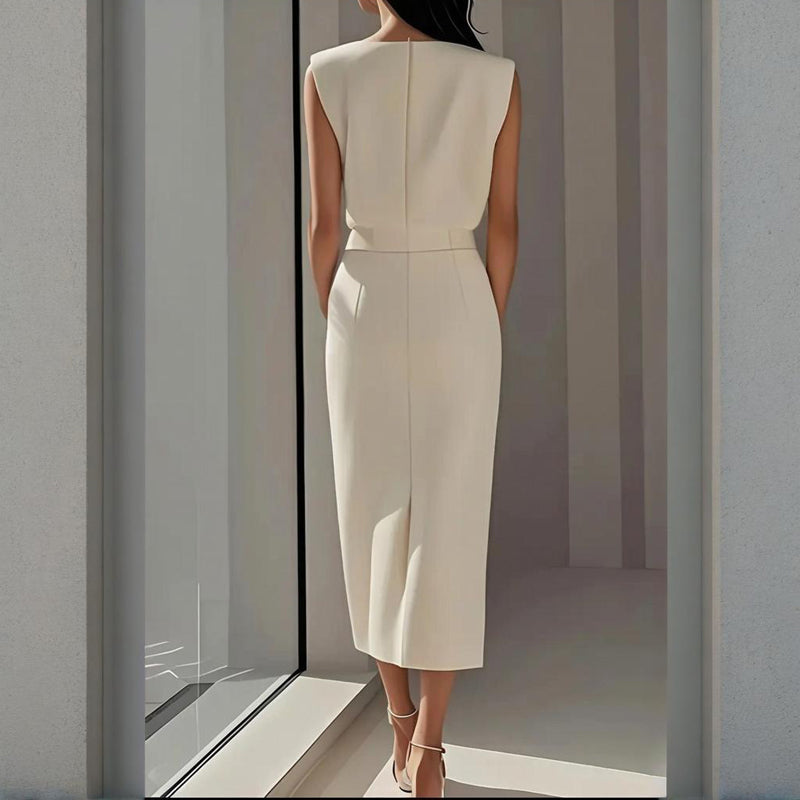 Robe Midi Élégante - Rose clair