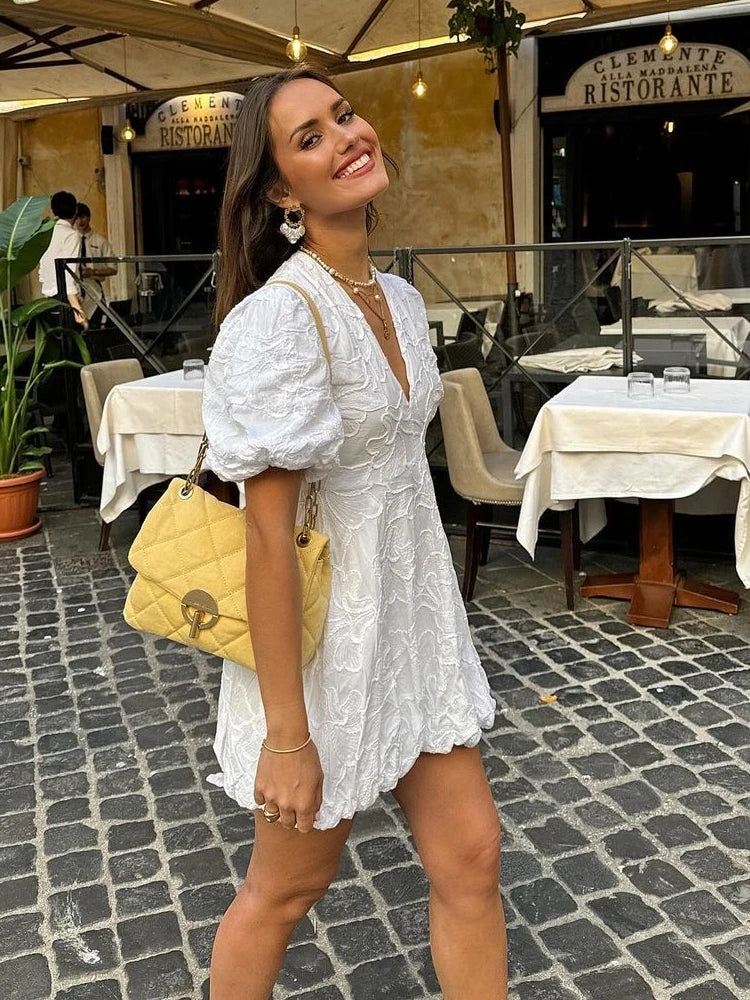 Robe Mini Texturée - vue 4