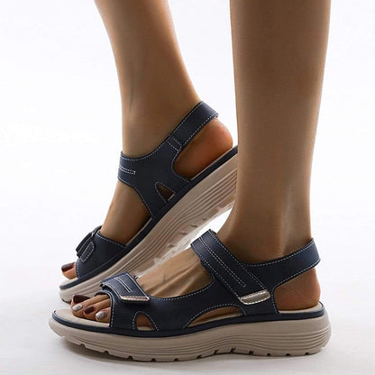 Sandales orthopédiques confort femme - Bleu Marine