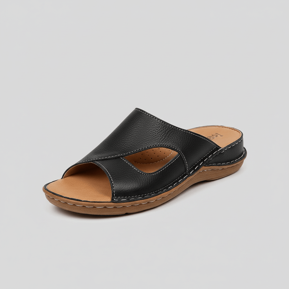Sandales Orthopédiques Femme Cuir Vegan – Semelle Ergonomique & Soutien Voûte | Confort Marche Quotidienne