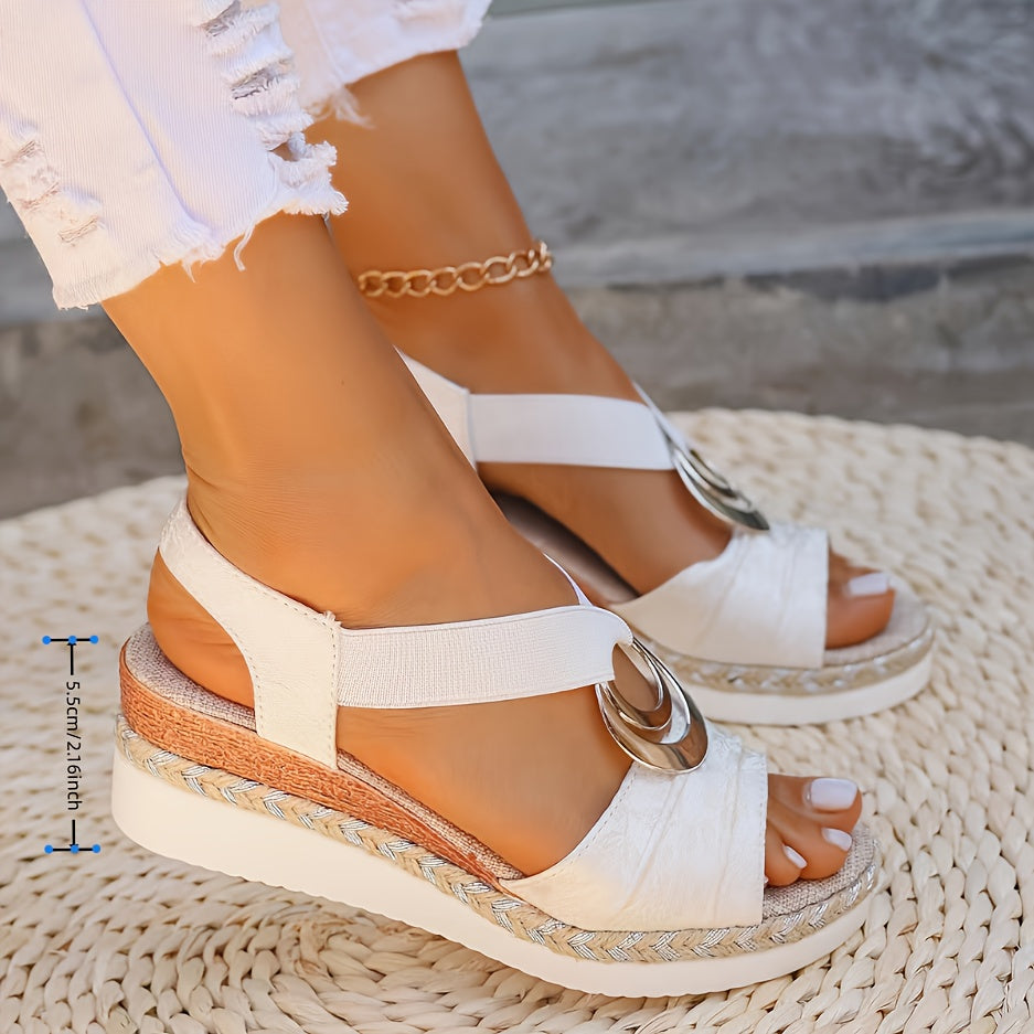 Sandales Plateforme Confort Femme - Rose