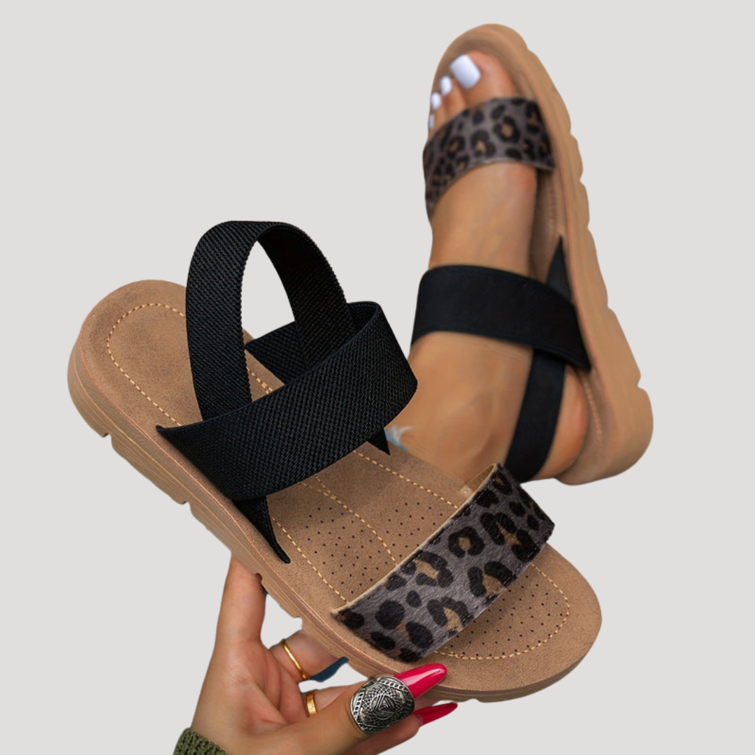 Sandales Plates Neutres Femme – Brides Épurées, Coloris Naturels