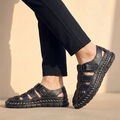 Sandales respirantes en cuir homme - vue 2
