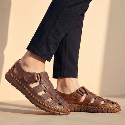 Sandales respirantes en cuir homme - vue 3