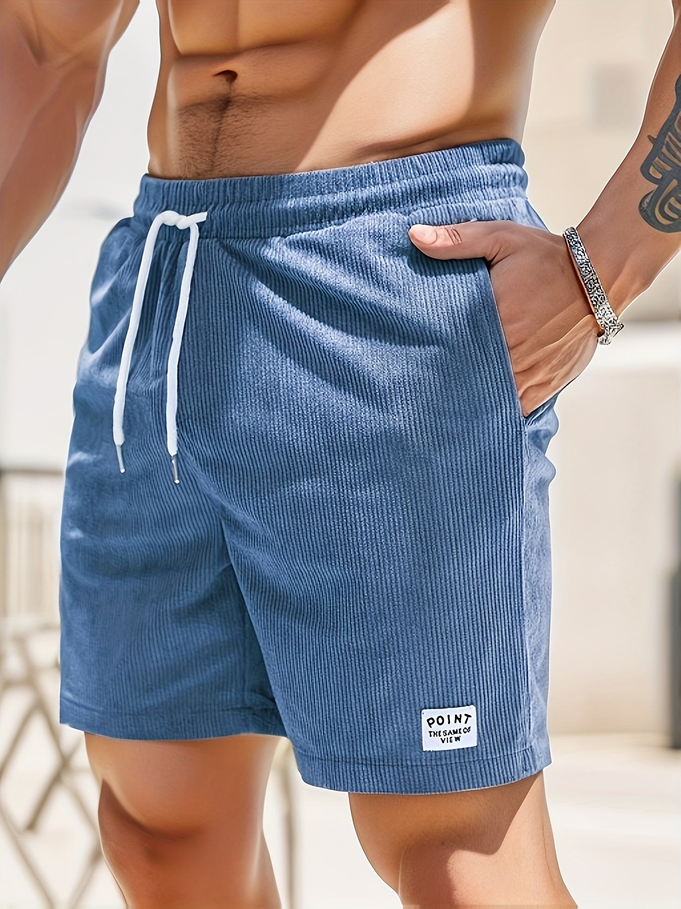 Short de Bain Rayé Homme – Motif Estival & Séchage Rapide