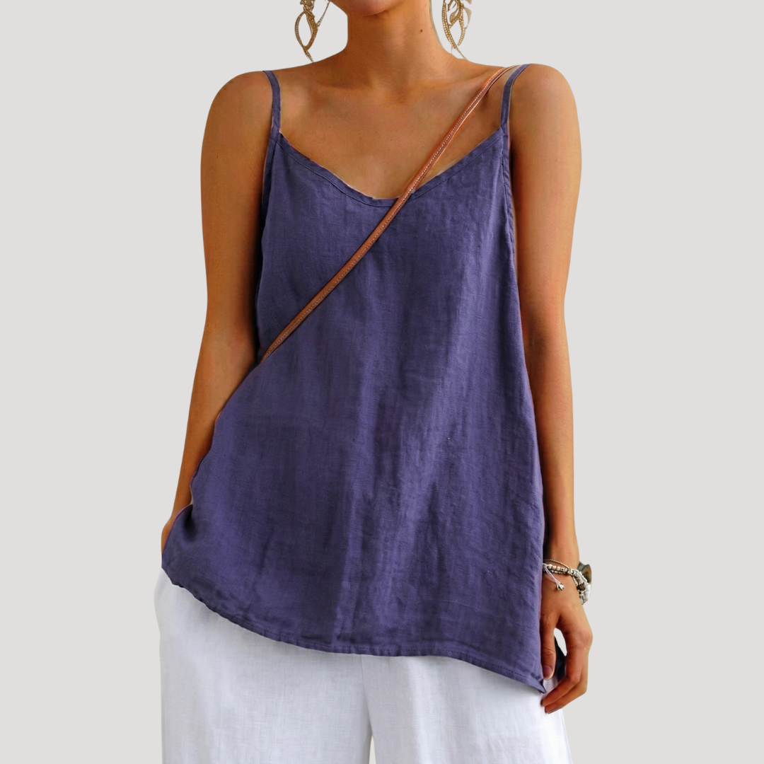 Top Lin Femme – Coupe Fluide & Respirante | Indispensable Style Bohème Été