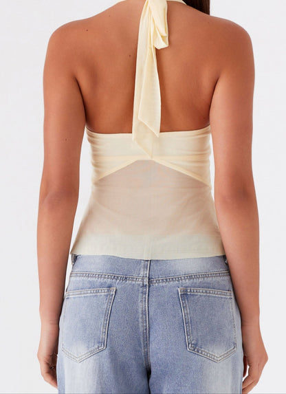 Top en Maille Femme – Transparence Estivale & Coupe Ajustée, Style Tendance