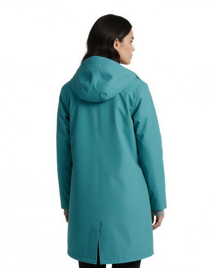 Trench Coat Long Femme, coloris Bleu ocean