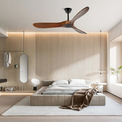 Ventilateur de Plafond en Bois Noyer