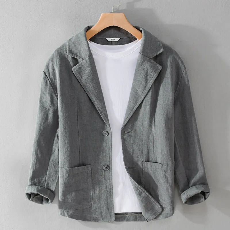 Veste en Lin Homme – Tissu Respirant & Coupe Décontractée, Élégance Estivale
