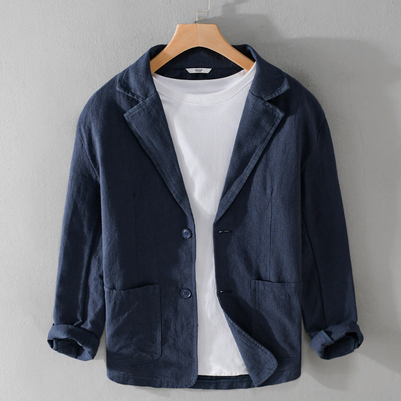 Veste en Lin Homme – Tissu Respirant & Coupe Décontractée, Élégance Estivale