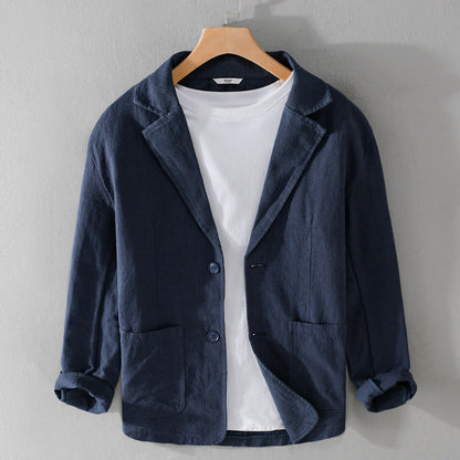 Veste en Lin Homme – Tissu Respirant & Coupe Décontractée, Élégance Estivale