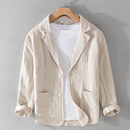 Veste en Lin Homme – Tissu Respirant & Coupe Décontractée, Élégance Estivale