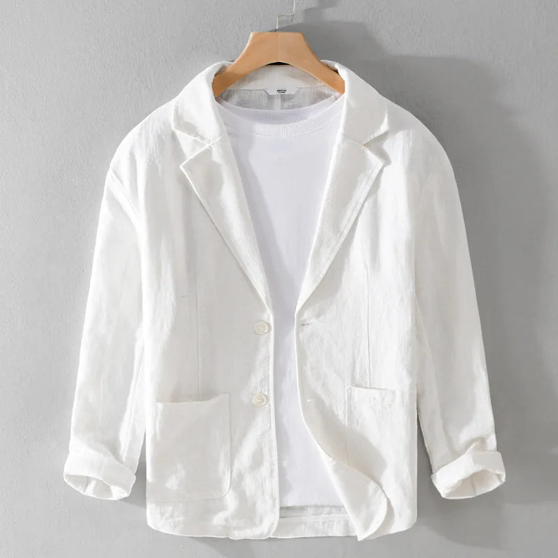 Veste en Lin Homme – Tissu Respirant & Coupe Décontractée, Élégance Estivale