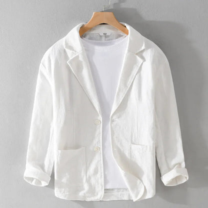 Veste en Lin Homme – Tissu Respirant & Coupe Décontractée, Élégance Estivale