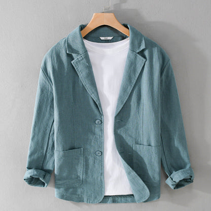 Veste en Lin Homme – Tissu Respirant & Coupe Décontractée, Élégance Estivale