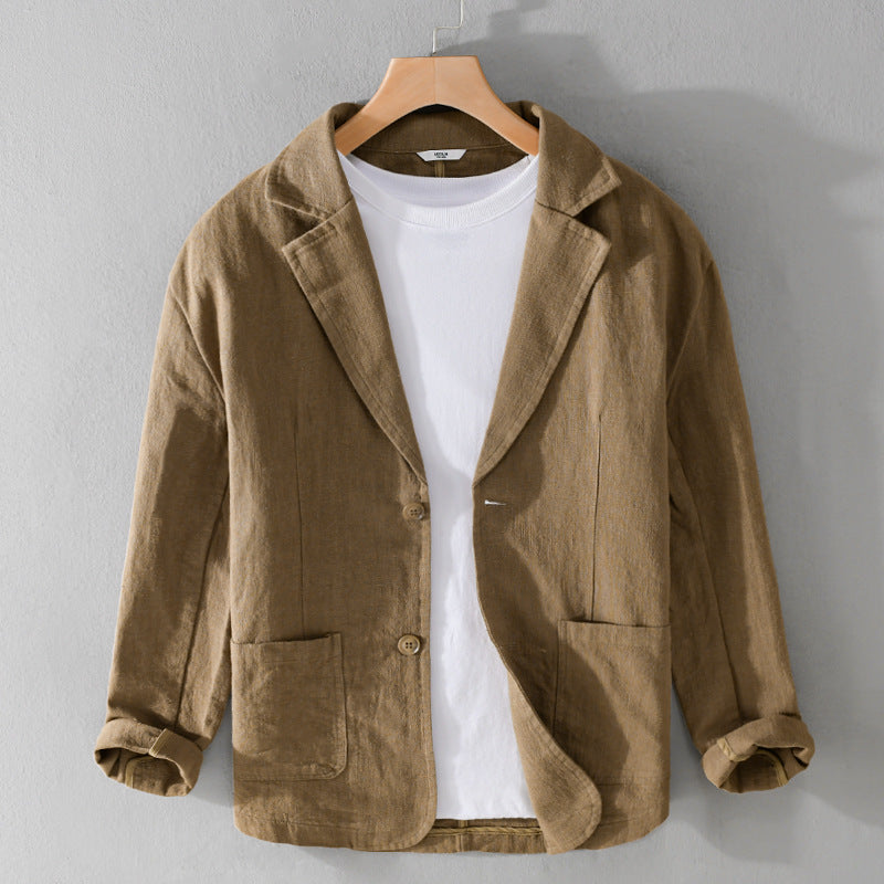 Veste en Lin Homme – Tissu Respirant & Coupe Décontractée, Élégance Estivale