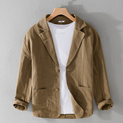 Veste en Lin Homme – Tissu Respirant & Coupe Décontractée, Élégance Estivale