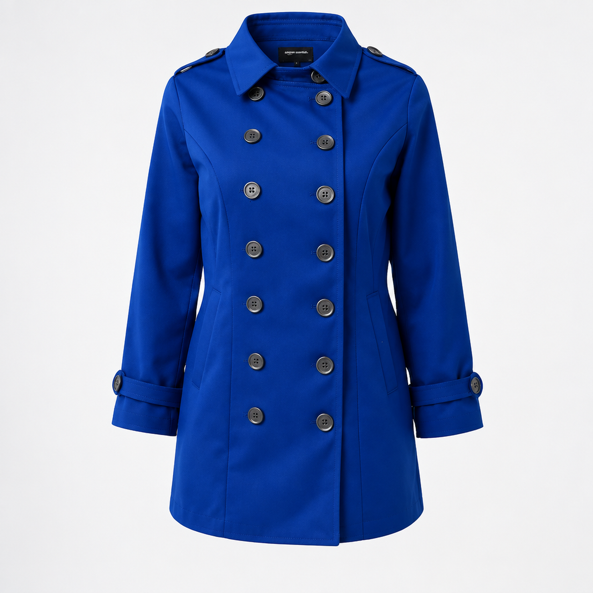Trench femme bleu, vue studio