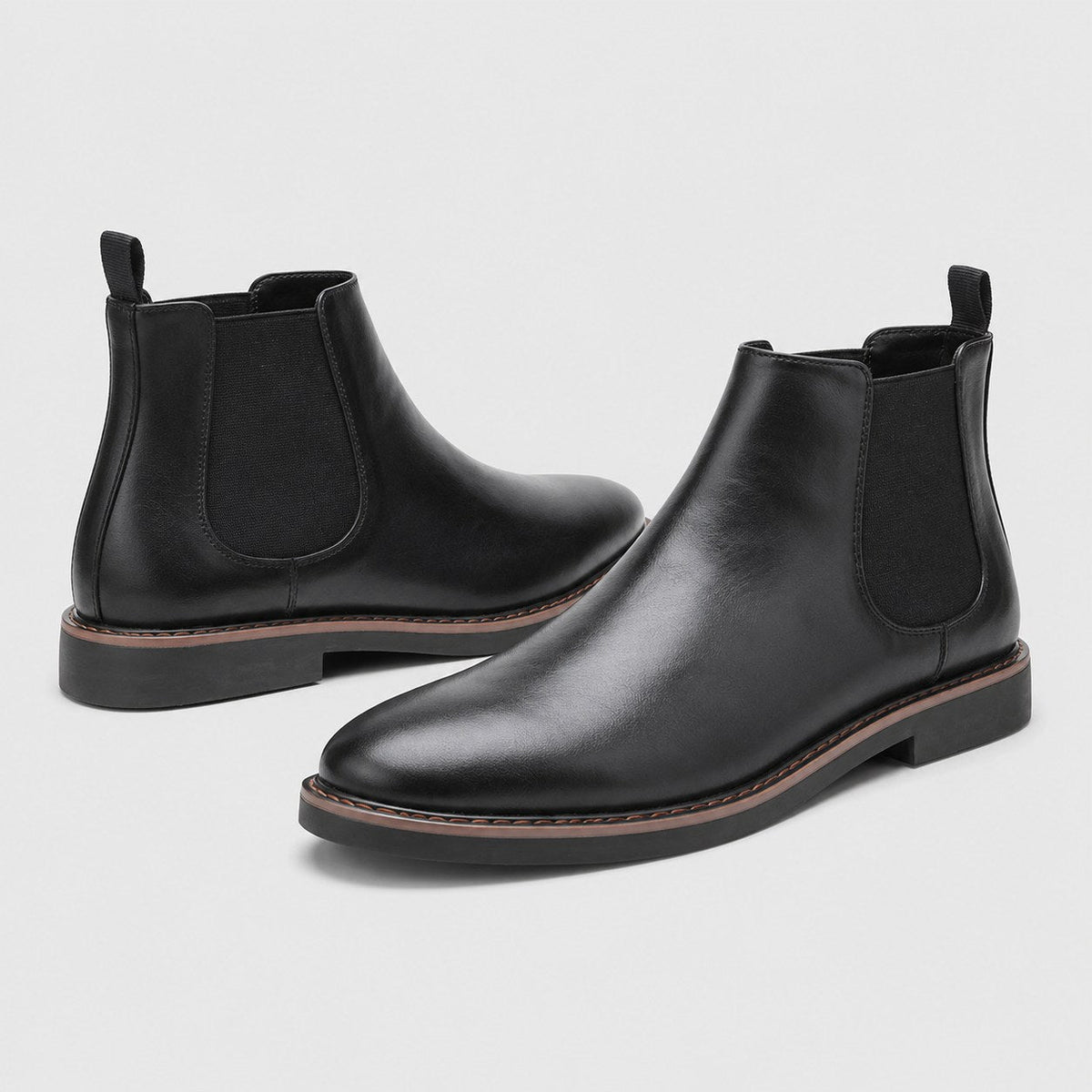 Bottines homme Chelsea coloris Noir, vue profil