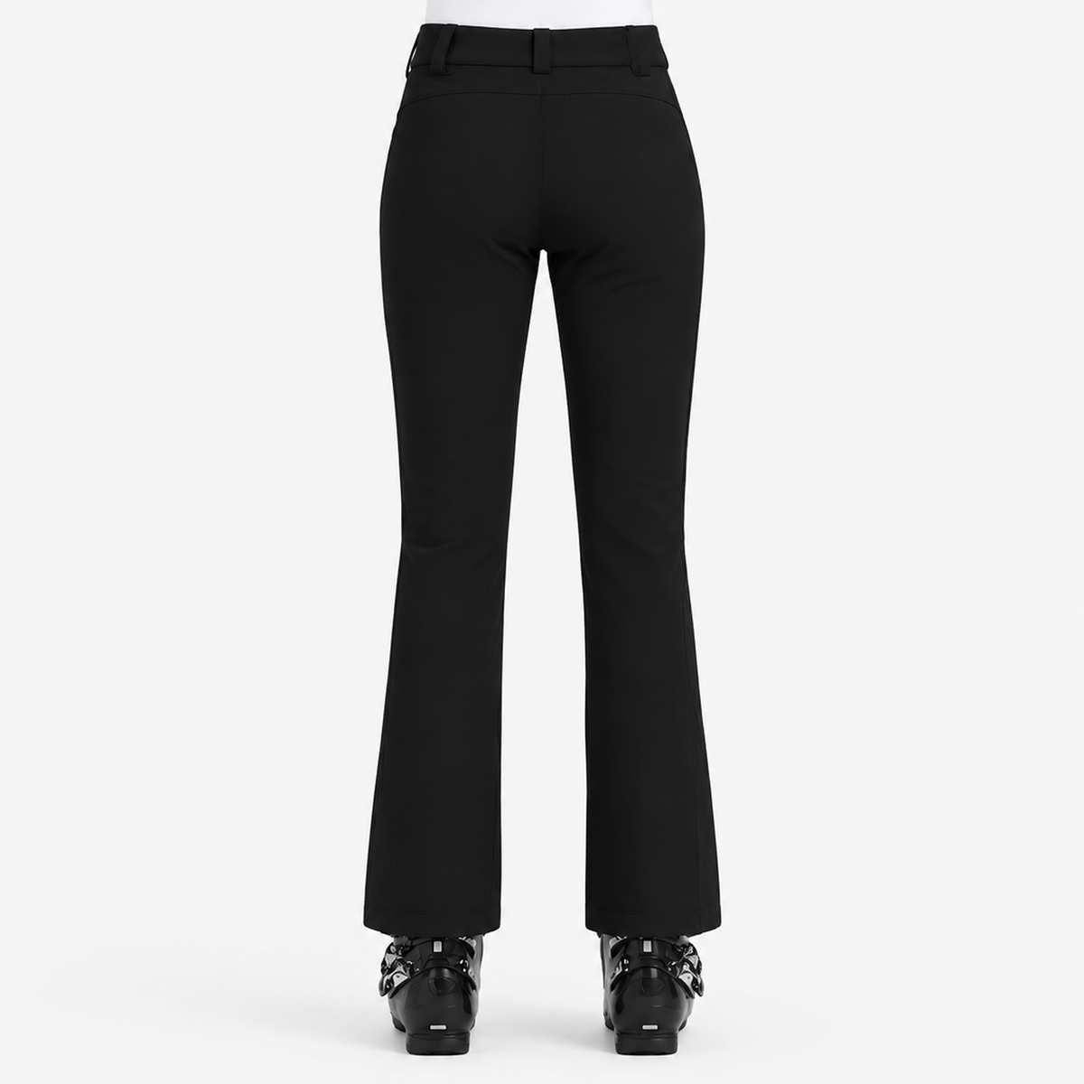 Pantalon de ski femme slim imperméable noir - vue dos