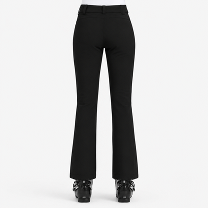 Pantalon de ski femme slim imperméable noir - vue dos