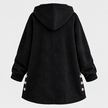 manteau femme noir, vue de dos