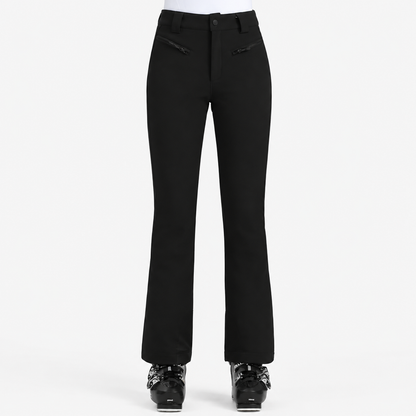 Pantalon de ski femme slim imperméable noir - vue face