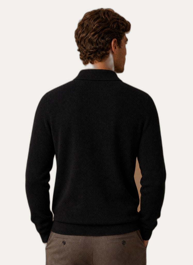 Cardigan pour homme à manches longues - Fermeture à boutons et col en V