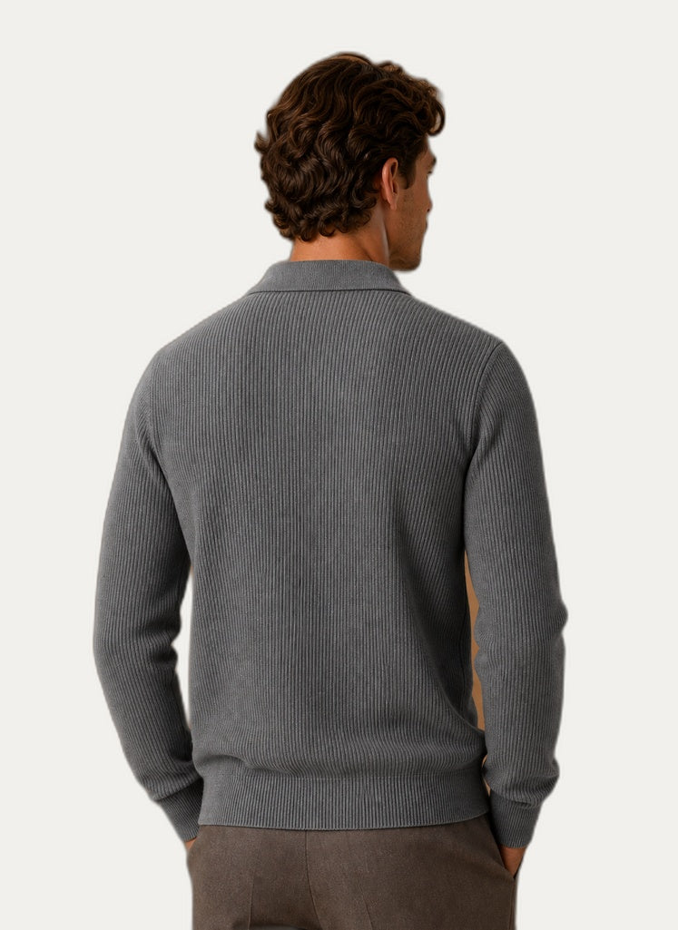 Cardigan pour homme à manches longues - Fermeture à boutons et col en V