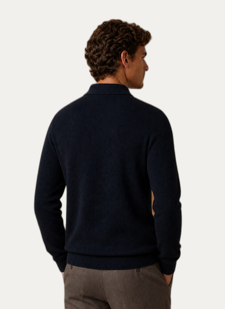Cardigan pour homme à manches longues - Fermeture à boutons et col en V