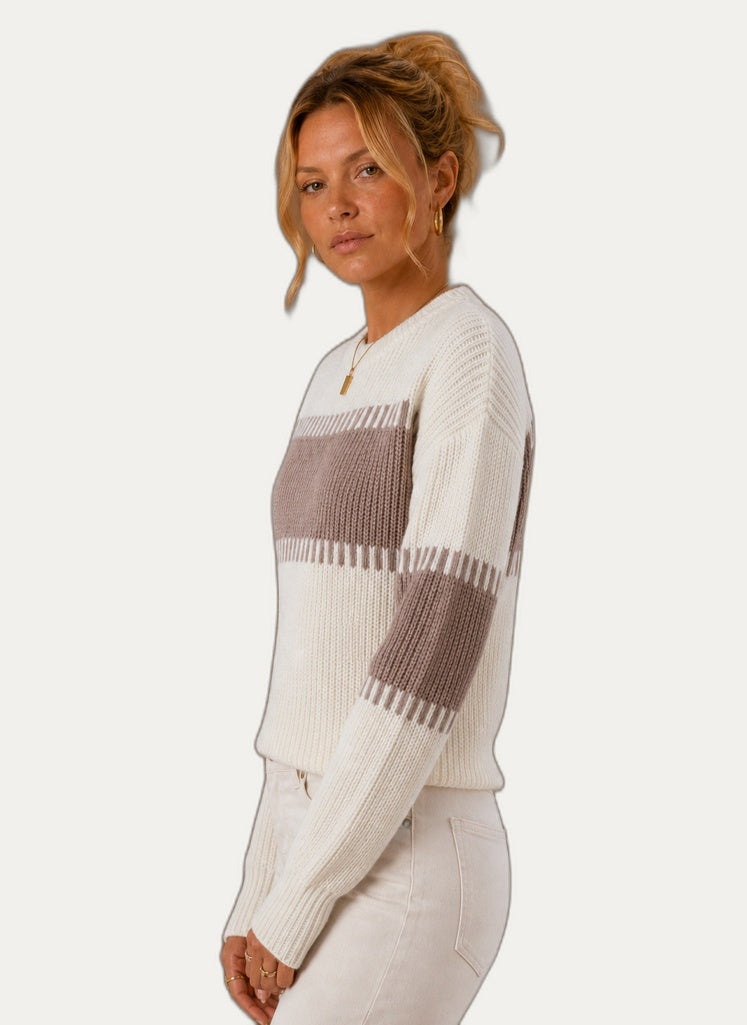 Pullover femme avec col rond