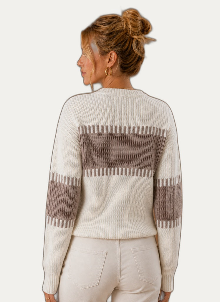 Pullover femme avec col rond