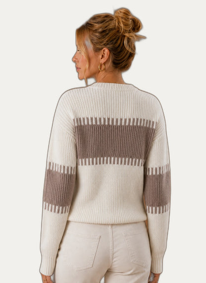 Pullover femme avec col rond