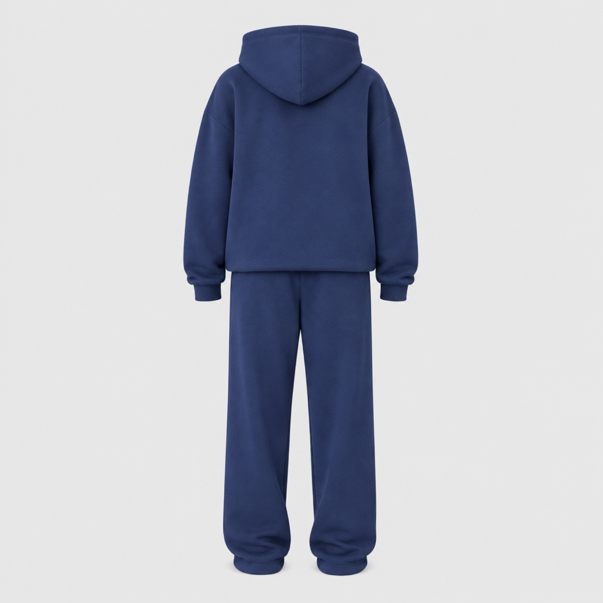 Ensemble hoodie oversize et jogging femme bleu, vue de dos
