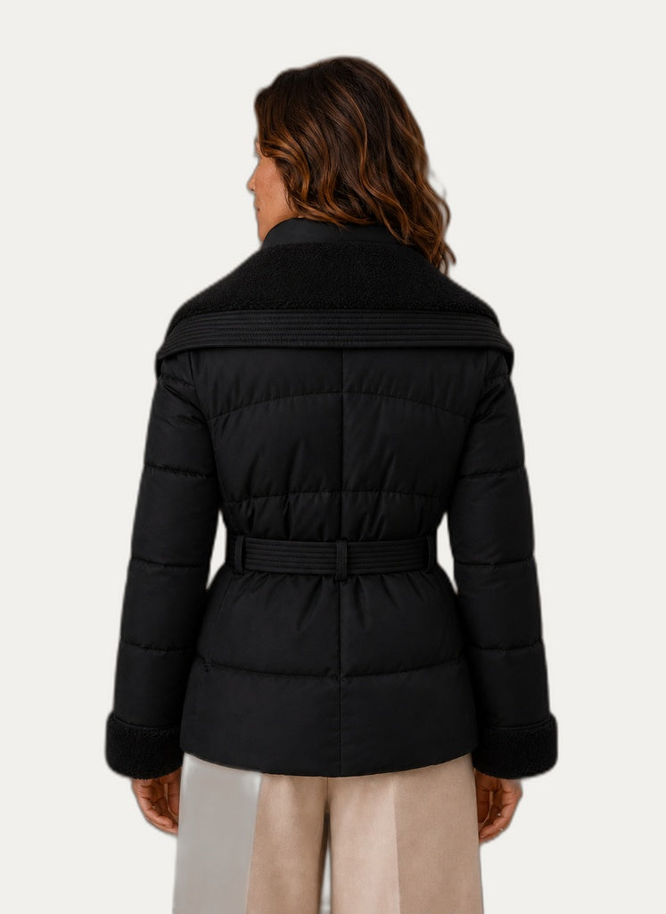 Veste hivernale pour femme - Veste gonflable à ceinture