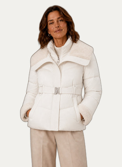 Veste hivernale pour femme - Veste gonflable à ceinture