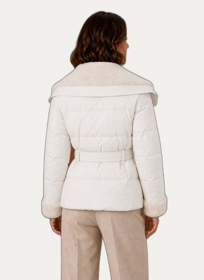 Veste hivernale pour femme - Veste gonflable à ceinture