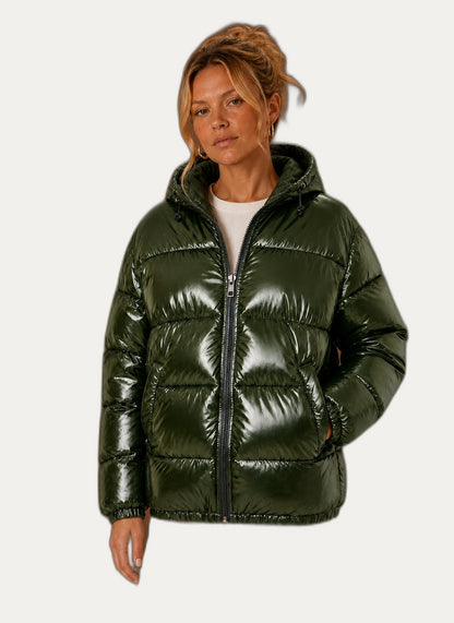Veste hivernale gonflable pour femme - Veste d'hiver décontractée
