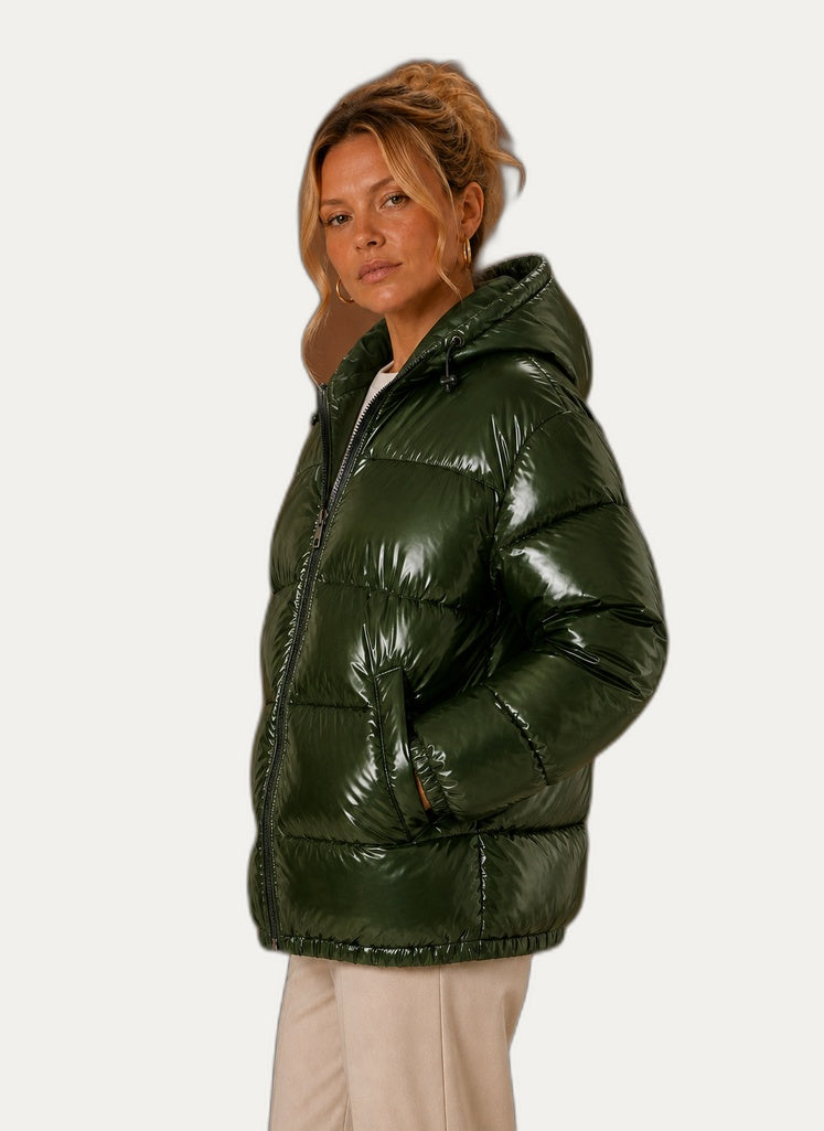 Veste hivernale gonflable pour femme - Veste d'hiver décontractée