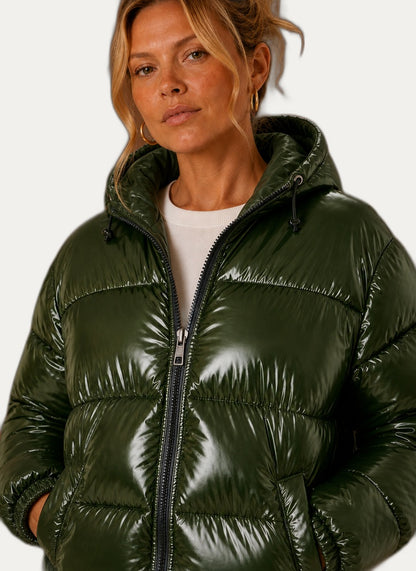 Veste hivernale gonflable pour femme - Veste d'hiver décontractée