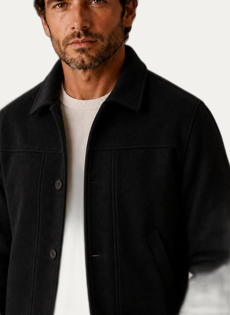 Veste décontractée pour homme avec fermeture à boutons - Idéal pour les saisons de transition | Martaline